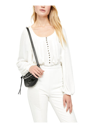 Free People Women's Long Sleeve with Buttons Peasant Top White Size X-Small