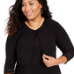 Jessica Howard Women's 3/4 Sleeve Knee Length Fit Flare Dress Black Size 14W