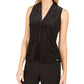 Calvin Klein Women's Sleeveless Tank Formal Top Black Size Petite Medium