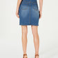 Style & Co Women's Button Front Short Skirt Blue Size 12