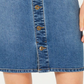Style & Co Women's Button Front Short Skirt Blue Size 12