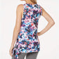 Ideology Women's Tie Dye Side Tie Tank Top Purple Size XL