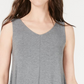 Style & Co Women's Sleeveless V Neck Short Dress Gray Size Medium