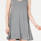 Style & Co Women's Sleeveless V Neck Short Dress Gray Size Medium
