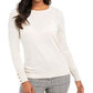 Charter Club Women's Long Sleeve Crew Neck Sweater Brown Size Petite