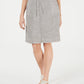 Karen Scott Women's Striped Knee Length a Line Skort Green Size X-Large