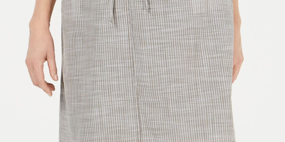 Karen Scott Women's Striped Knee Length a Line Skort Green Size X-Large