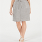 Karen Scott Women's Striped Knee Length a Line Skort Green Size X-Large
