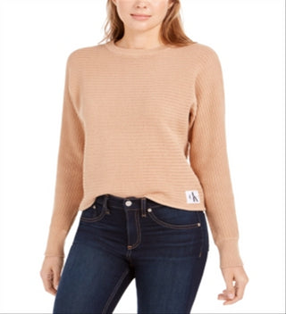 Calvin Klein Women's Cotton Sweater Brown Size XS