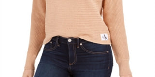 Calvin Klein Women's Cotton Sweater Brown Size XS