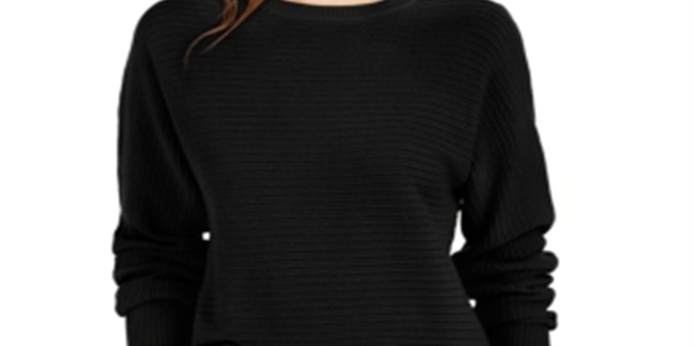 Calvin Klein Women's Cotton Sweater Black Size X-Large