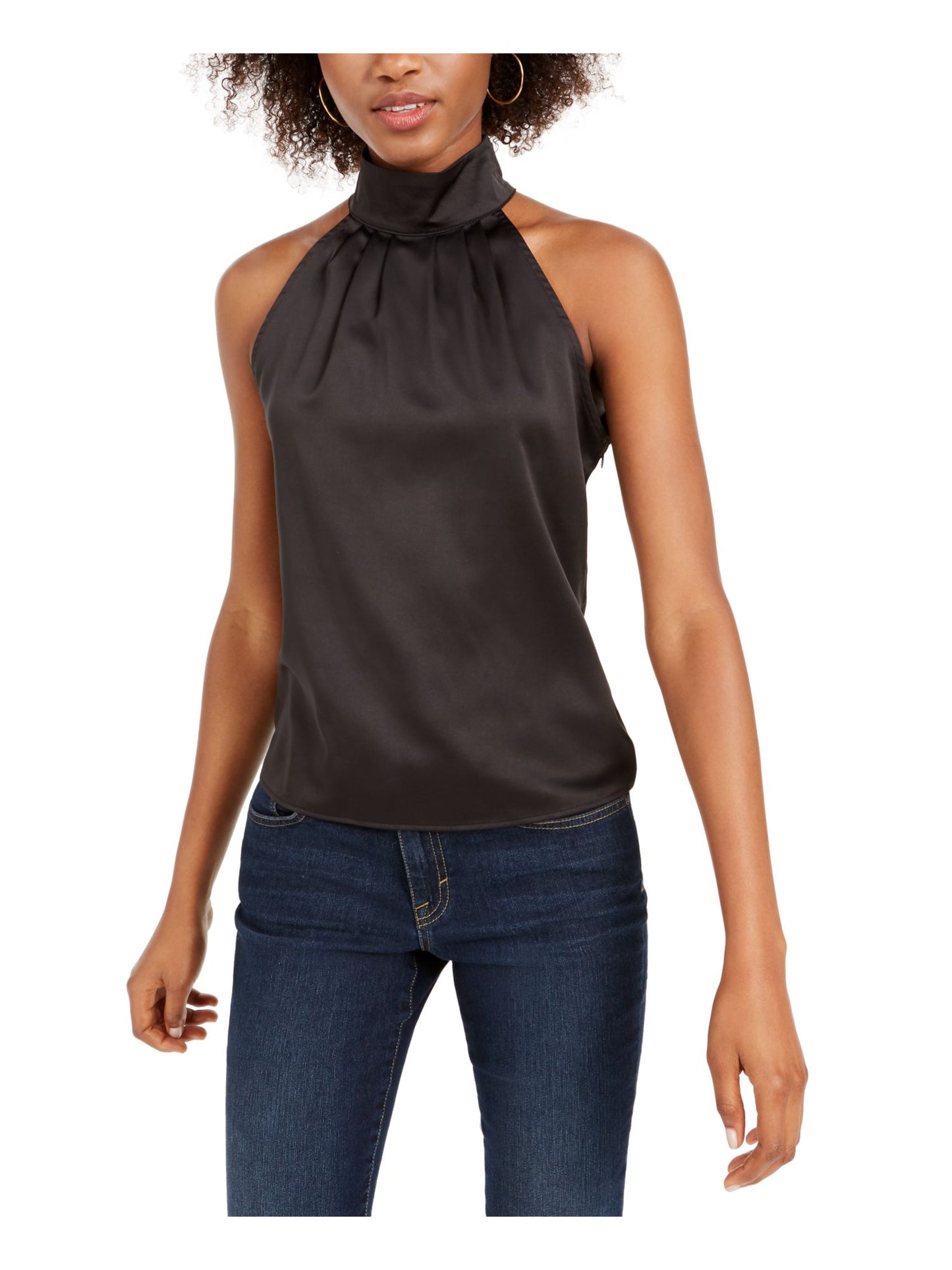Kendall + Kylie Women's Sleeveless Evening Top Black Size X-Large