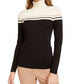 Anne Klein Women's Block Long Sleeve Turtle Neck Top Black Size XX-Large