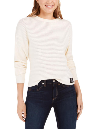 Calvin Klein Women's Cotton Sweater -White Size -L