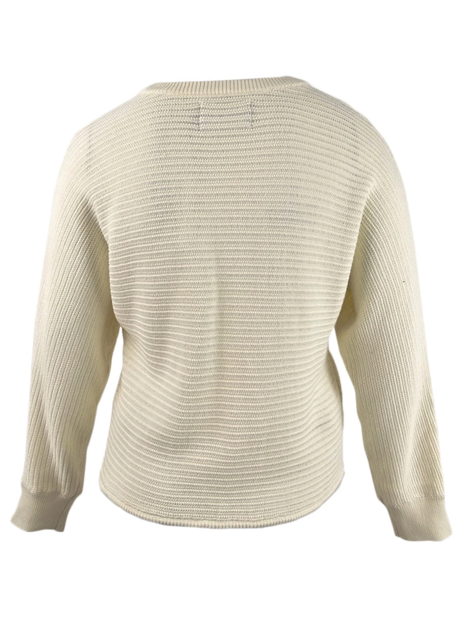 Calvin Klein Women's Cotton Sweater -White Size -L