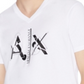 AX Armani Exchange Men's V Neck Logo T-Shirt White Size S