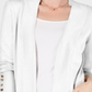 JM Collection Women's Open Front Cardigan White Size Petite S