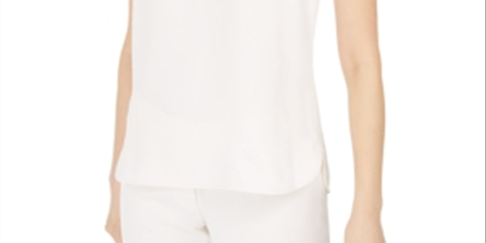 Anne Klein Women's Woven Top White Size X-Large
