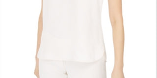 Anne Klein Women's Woven Top White Size X-Large