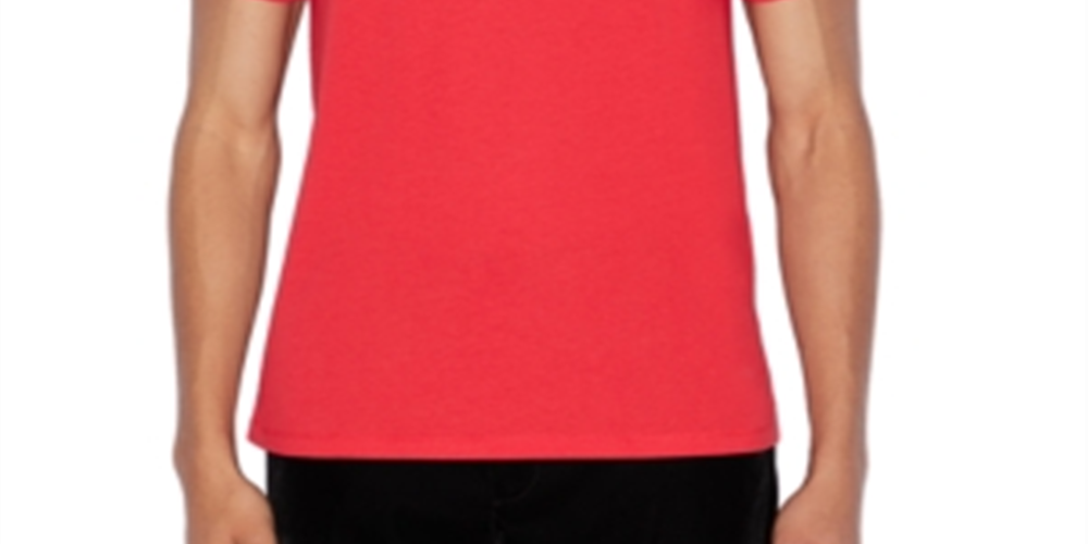 AX Armani Exchange Men's Raised Logo T-Shirt Red Size XL