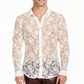 INC International Concepts Men's Ricardo Lace Shirt White Size L
