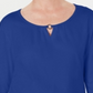 Karen Scott Women's Three Quarter Sleeve Top Blue Size XS