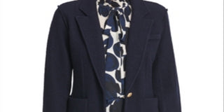 DKNY Women's Two Button Topper Jacket Blue Size 2