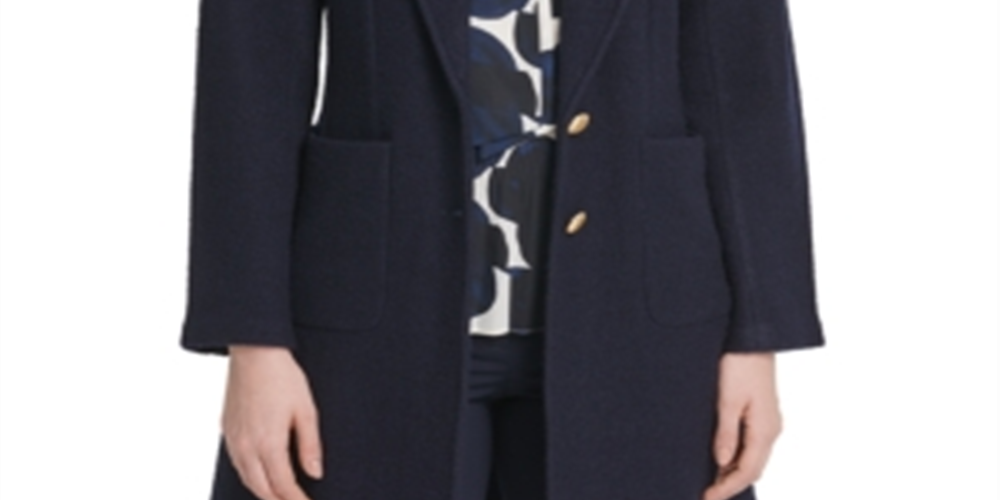 DKNY Women's Two Button Topper Jacket Blue Size 2