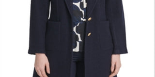 DKNY Women's Two Button Topper Jacket Blue Size 2