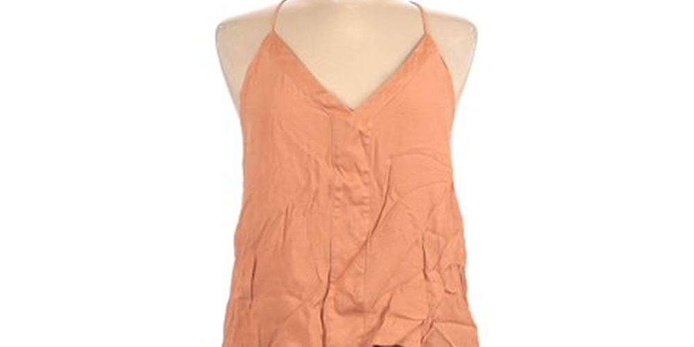 Women's Pre Owned Lost April Sleeveless Blouse Orange Size Medium
