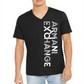 AX Armani Exchange Men's V Neck Logo T-Shirt Black Size S