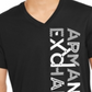 AX Armani Exchange Men's V Neck Logo T-Shirt Black Size S