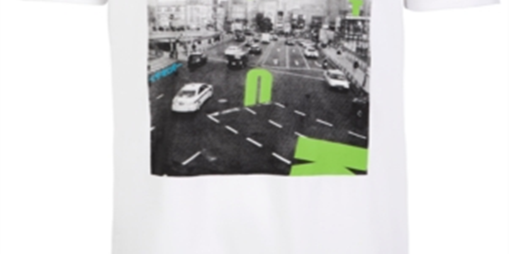 Ideology Men's City Street Graphic T-Shirt White Size XX-Large