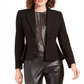 Bar III Women's Crepe Peplum Blazer Black Size 0