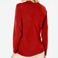 Karen Scott Women's Button Shoulder Sweater Red Size Petite L