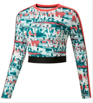 Puma Women's Be Bold Long Sleeve Cropped Top Pink Size XL