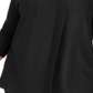 JM Collection Women's Plus Lace up Cowlneck Sweater Black Size 3X