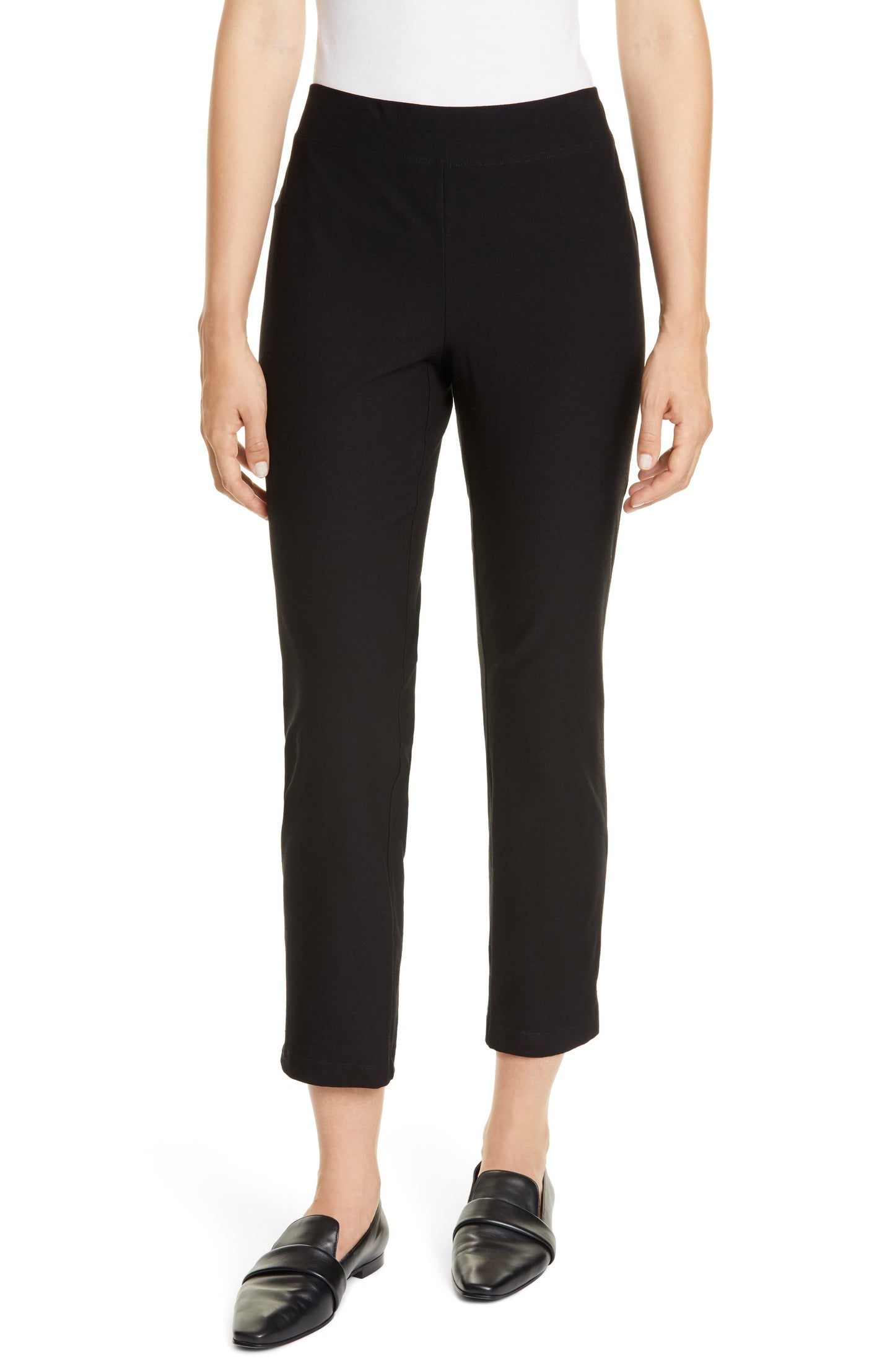 Eileen Fisher Women's Slim Zip Ankle Knit Pants Size Petite Large