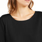 Eileen Fisher Women's Long Sleeve Jewel Neck Top Black Size X-Small