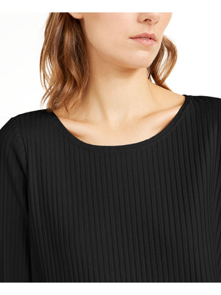 Eileen Fisher Women's Long Sleeve Jewel Neck Top Black Size X-Small