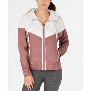 Nike Women's Windrunner Jacket Long sleeves Zip closure Hoode White Size S