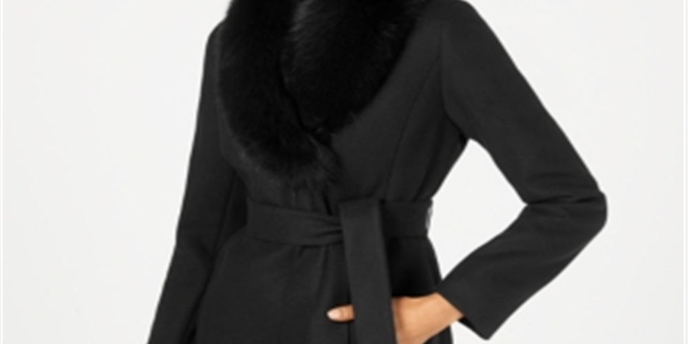 Forecaster of Boston Womens Wool Winter Wrap Coat Black Size 10