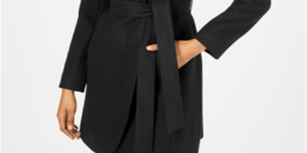 Forecaster of Boston Womens Wool Winter Wrap Coat Black Size 10