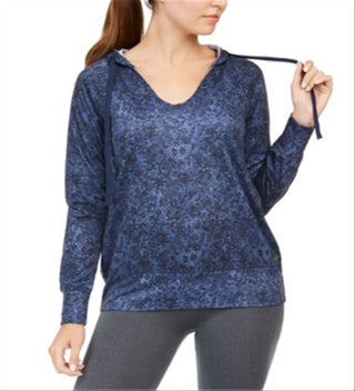 Ideology Women's Fitness Running Hoodie Blue Size XL