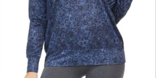 Ideology Women's Fitness Running Hoodie Blue Size XL