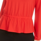 Bar III Women's Bar Back Peplum Top Red Size XL