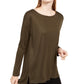 Eileen Fisher Women's High Low Tunic Top Green Size L
