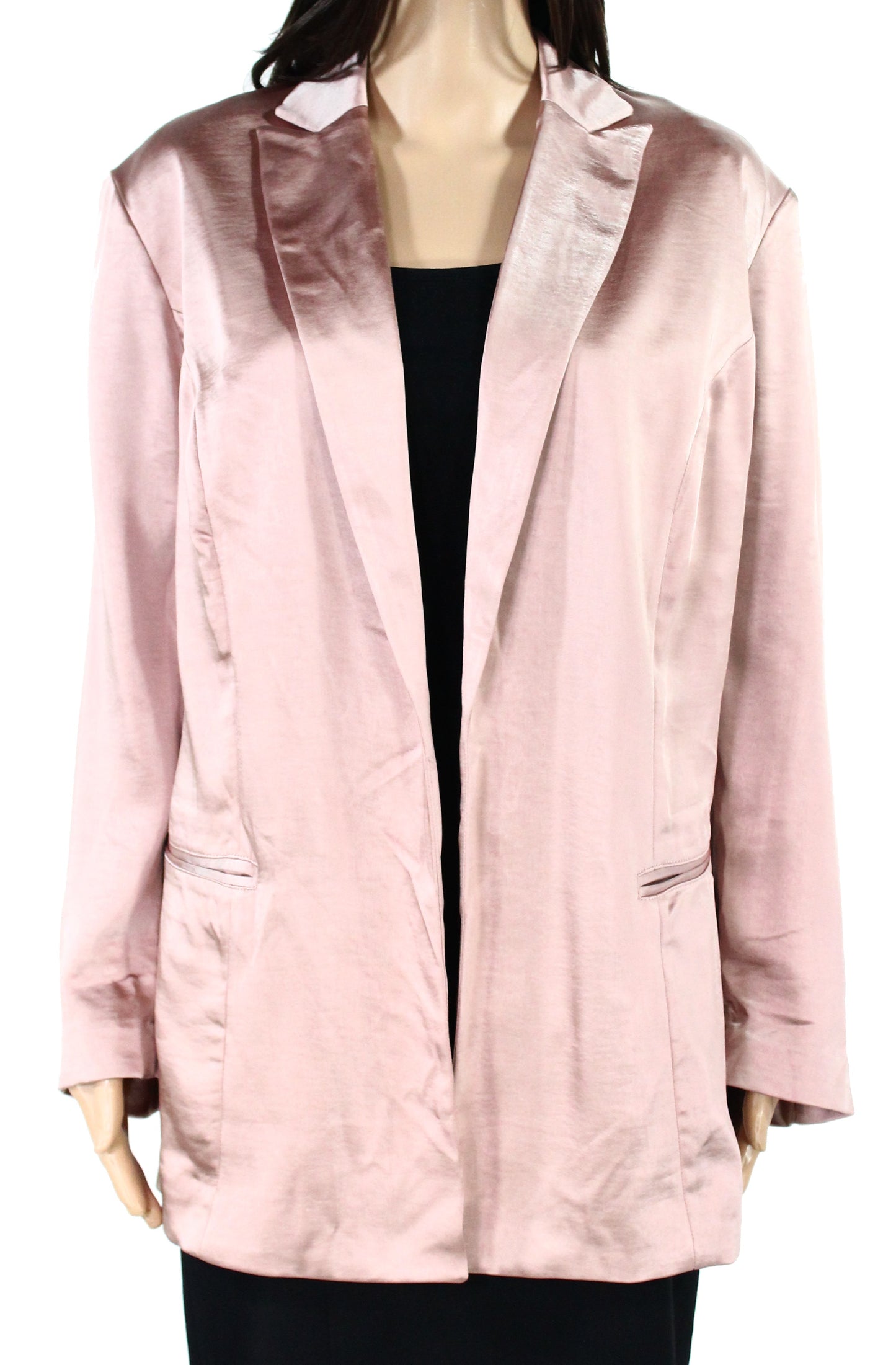 INC International Concepts Women's Plus Open Front Blazer Pink Size 3X