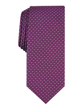 Alfani Men's Roy Silk Blend Professional Neck Tie Berry One Size