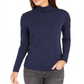 Charter Club Women's Pima Turtleneck Top Blue Size XS
